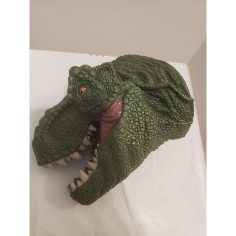 Realistic Dinosaur Hand Puppet Tyrannosaurus‎ T-Rex Figure Head Glove Green